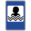 Дорожный знак 7.17 «Бассейн или пляж» (металл 0,8 мм, II типоразмер: 1050х700 мм, С/О пленка: тип А коммерческая)